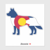 Husky Colorado Flag Aufkleber (Blatt)