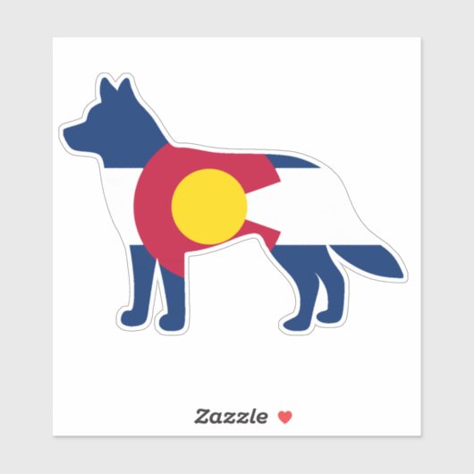 Husky Colorado Flag Aufkleber (Blatt)