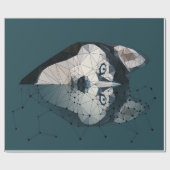 Husky Constellation Leinwand Geschenkpapier (Flach)