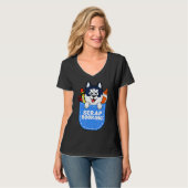 Husky Crafting Scrapbook T-Shirt (Vorderseite Vollansicht)