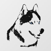 Husky Decal Husky Malamute Dog Fensterheber Fensteraufkleber (Blatt)