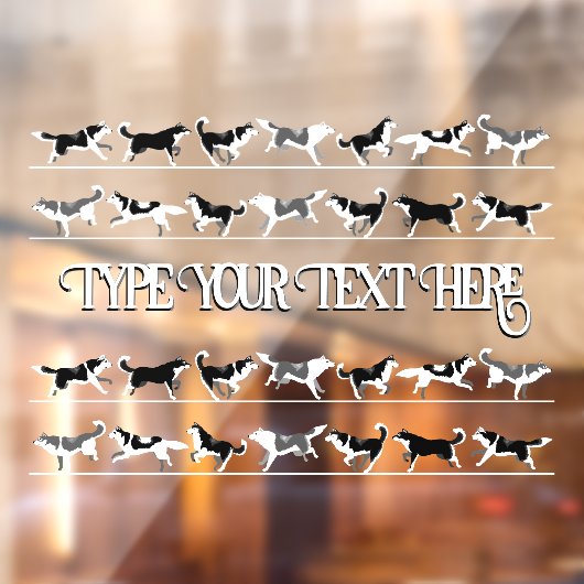 Husky Decal Husky Malamute Schlittenhunde Fensterh Fensteraufkleber (Blatt 2)