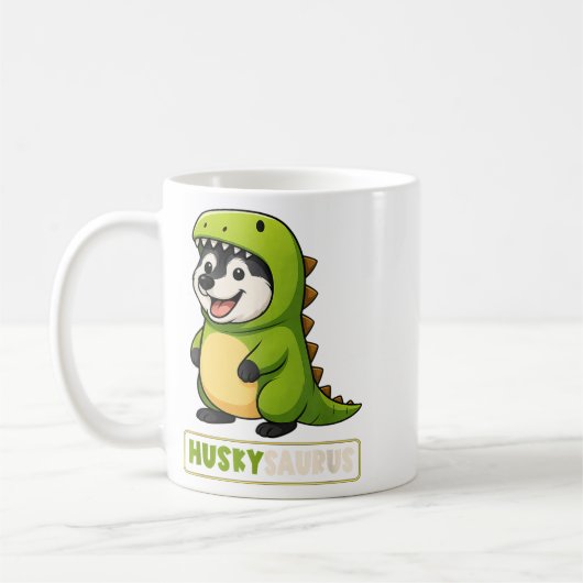 Husky Dinosaur Costume Trex Huskysaurus Animal Lov Kaffeetasse (Links)