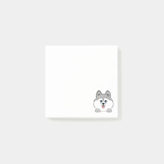 Husky Dog 3" x 3" Post-it® Notes Post-it Klebezettel (Vorderseite)