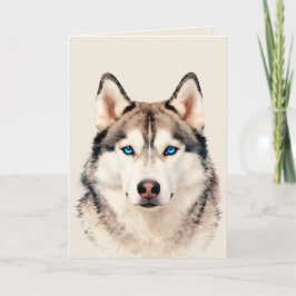 Husky Dog Art Design Card Karte