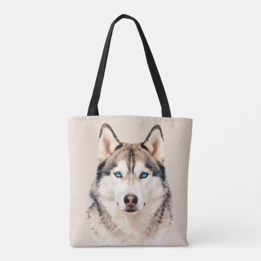 Husky Dog Art Design Tote Bag Tasche (Rückseite)