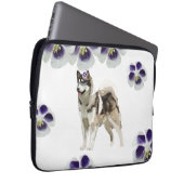 Husky Dog Art Neopren Laptop Sleeve 13" (Vorne Rechts)