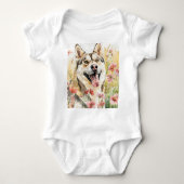 Husky Dog Baby Bodysuit Baby Strampler (Vorderseite)