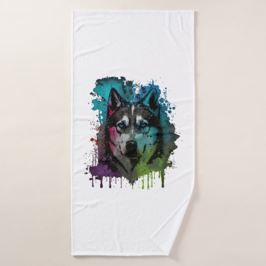 Husky Dog Badehandtuch (Badehandtuch)