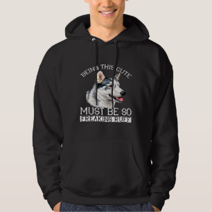 Husky Dog Besitzer, der so Niedlich ist, muss so f Hoodie