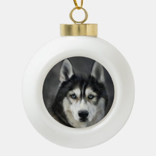 Husky Dog Big Dog Animal Pet Keramik Kugel-Ornament