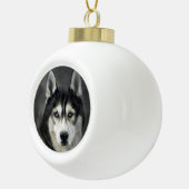 Husky Dog Big Dog Animal Pet Keramik Kugel-Ornament (Rechts)