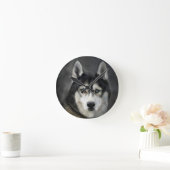 Husky Dog Big Dog Animal Pet Runde Wanduhr (Zuhause)