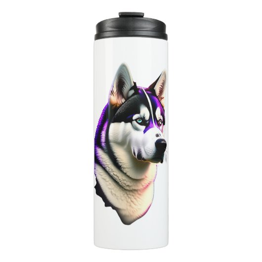 Husky Dog Design Thermosbecher (Vorderseite)