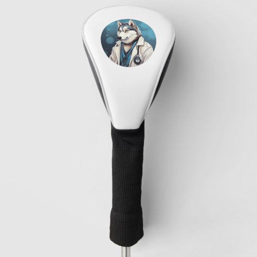 Husky Dog Doctor Golf Headcover (Vorderseite)