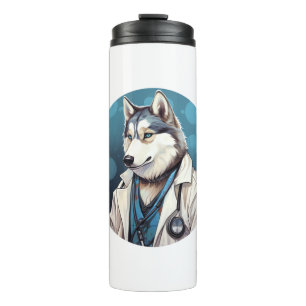 Husky Dog Doctor Thermosbecher