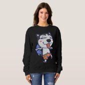 Husky Dog Expression Sweatshirt (Vorne ganz)