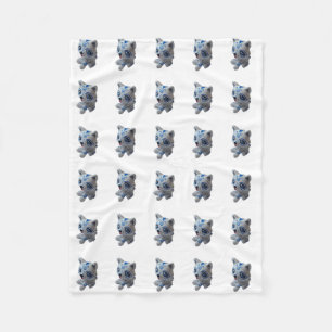 Husky Dog Fleece Blanket