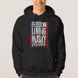 Husky Dog Freedom Love Husky Mutter Hoodie