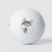 Husky Dog Golfball (Vorderseite)