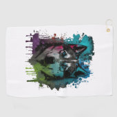 Husky Dog Golfhandtuch (Horizontal)