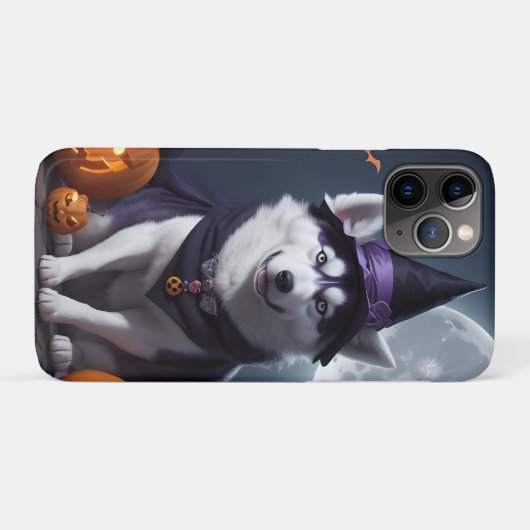 Husky Dog Halloween Adventure Moonlit Magic Spooky Case-Mate iPhone Hülle (Rückseite (Horizontal))
