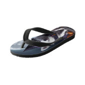 Husky Dog Halloween Adventure Moonlit Magic Spooky Kinderbadesandalen (Schrägansicht)