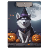 Husky Dog Halloween Adventure Moonlit Magic Spooky Klemmbrett (Vorderseite)