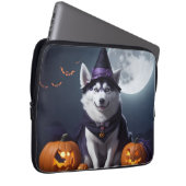 Husky Dog Halloween Adventure Moonlit Magic Spooky Laptopschutzhülle (Vorne Rechts)
