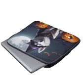 Husky Dog Halloween Adventure Moonlit Magic Spooky Laptopschutzhülle (Vorne Knopf)