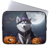 Husky Dog Halloween Adventure Moonlit Magic Spooky Laptopschutzhülle (Vorderseite)