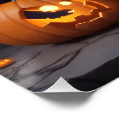 Husky Dog Halloween Adventure Moonlit Magic Spooky Poster (Ecke)