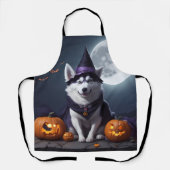 Husky Dog Halloween Adventure Moonlit Magic Spooky Schürze (Vorderseite)