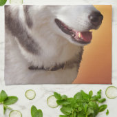 Husky Dog Handtuch Husky Malamute Teetuch (Gefaltet)