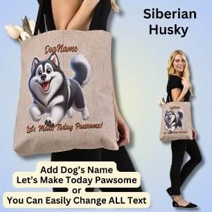 Husky - Dog hinzufügen, Text ändern Tasche