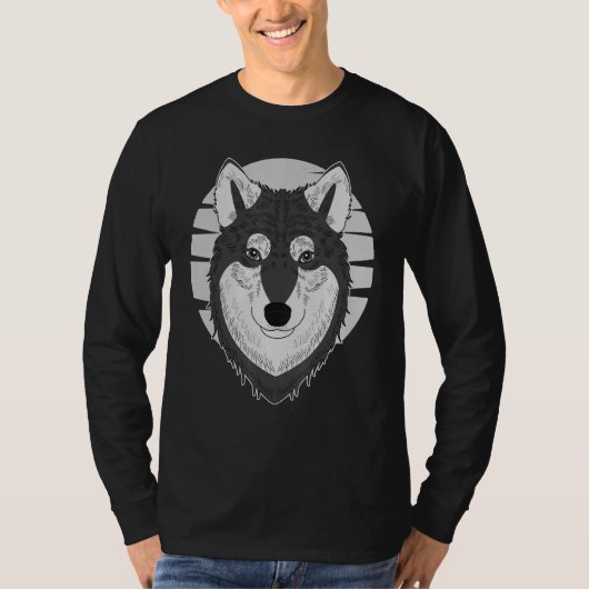 Husky dog imprint artwork face with Siberian Husky T-Shirt (Vorderseite)