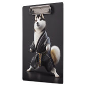 Husky Dog kennt Karate, Husky Dog Karate Player Klemmbrett (Links)