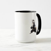 Husky Dog kennt Karate, Husky Dog Karate Player Tasse (VorderseiteRechts)
