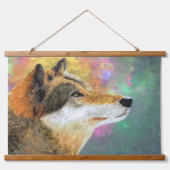Husky Dog Lou Lou Wandteppich Mit Holzrahmen (Vorne)