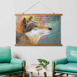 Husky Dog Lou Lou Wandteppich Mit Holzrahmen