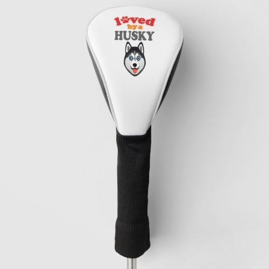 Husky Dog Lover Golf Headcover (Vorderseite)