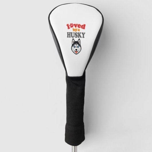 Husky Dog Lover Golf Headcover (Vorderseite)