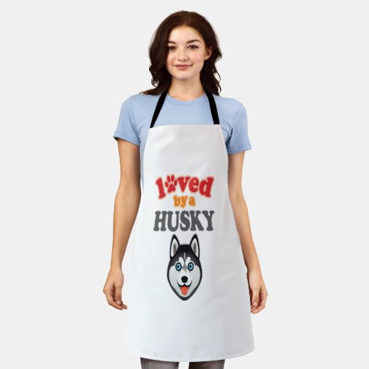Husky Dog Lover Schürze (Getragen)