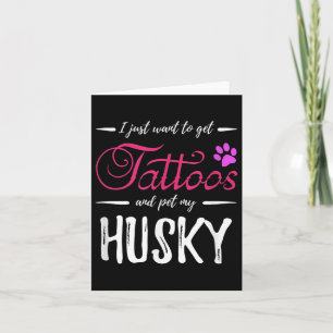 Husky Dog Lover Tattoo Funny Dog Mama Geschenk Ide Karte