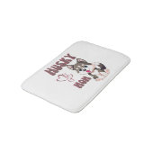 Husky Dog Mama Kawaii Welppy Niedlich Funny Design Badematte (Schrägansicht)