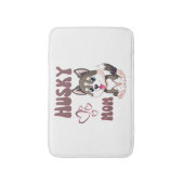 Husky Dog Mama Kawaii Welppy Niedlich Funny Design Badematte (Vorderseite Vertikal)