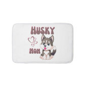 Husky Dog Mama Kawaii Welppy Niedlich Funny Design Badematte (Vorderseite)