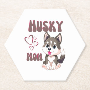 Husky Dog Mama Kawaii Welppy Niedlich Funny Design Untersetzer