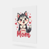 Husky Dog Mama Niedlich Kawaii Design Acrylschild (Winkel)