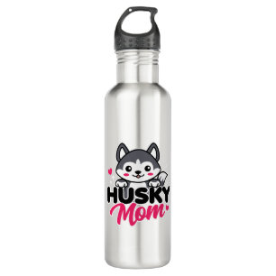 Husky Dog Mama Niedlich Kawaii Design Edelstahlflasche